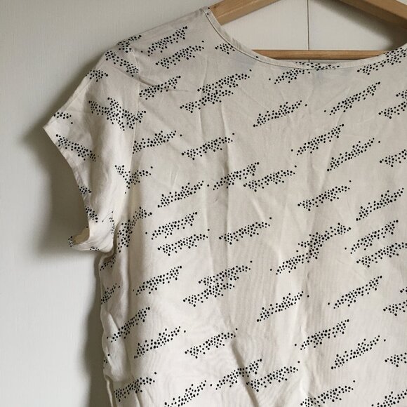 Vero Moda Boca Short Sleeve Dot Cluster Cream Hipster Blouse - Picture 6 of 15